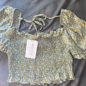 floral crop top